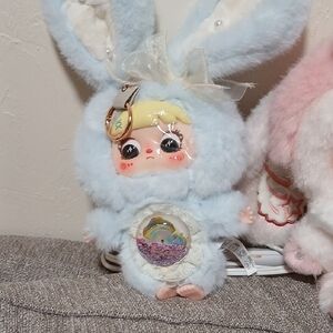 Adorable Blue Plush Bunny Doll